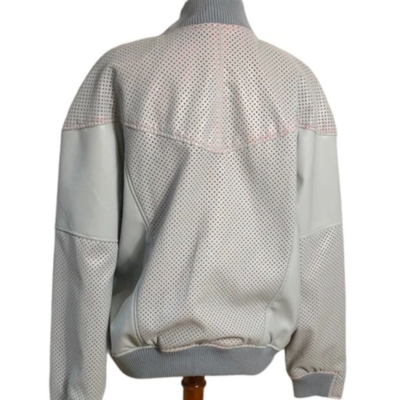 TopShop Blue Faux Leather Bomber Jacket NWT - Picture 2 of 6